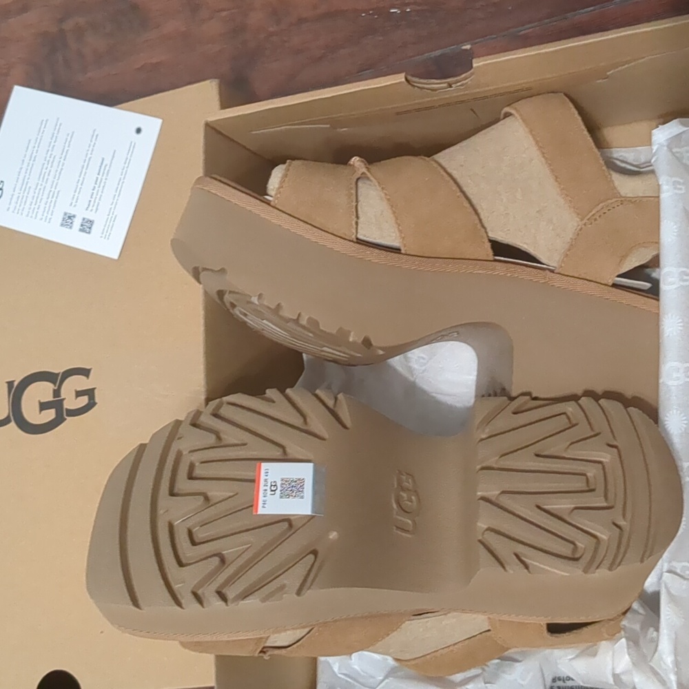 New Ugg New Height Ankle Strap Sandals 8